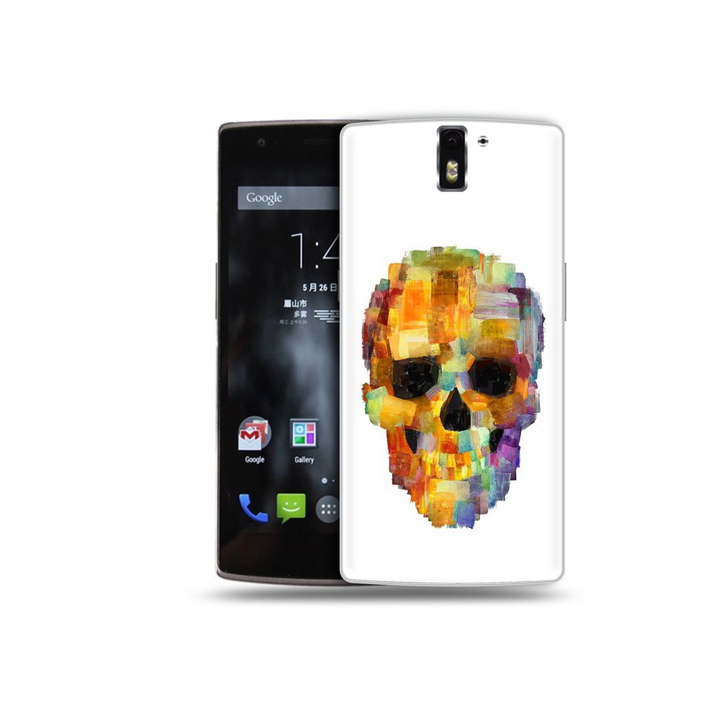 

Чехол MyPads Tocco для OnePlus One нарисованный череп, Прозрачный, Tocco
