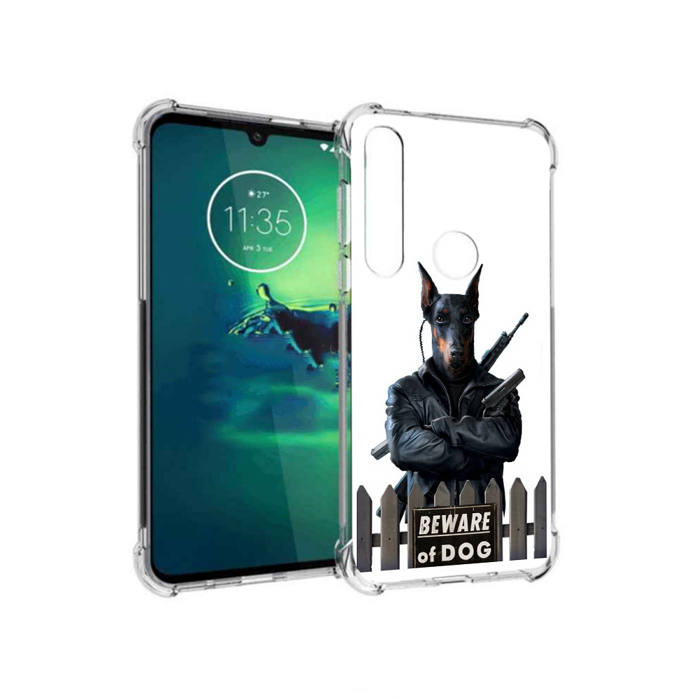 

Чехол MyPads Tocco для Motorola Moto G8 Plus доберман (PT227062.344.332), Прозрачный, Tocco