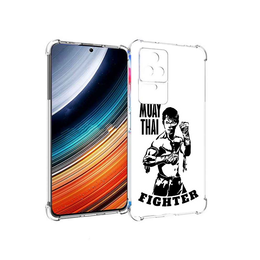 

Чехол MyPads Единоборства муайтай для Xiaomi Redmi K40S/Poco F4, Прозрачный, Tocco