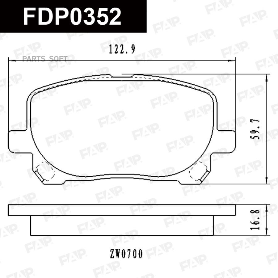 FAP Колодки тормозные дисковые FDP0352