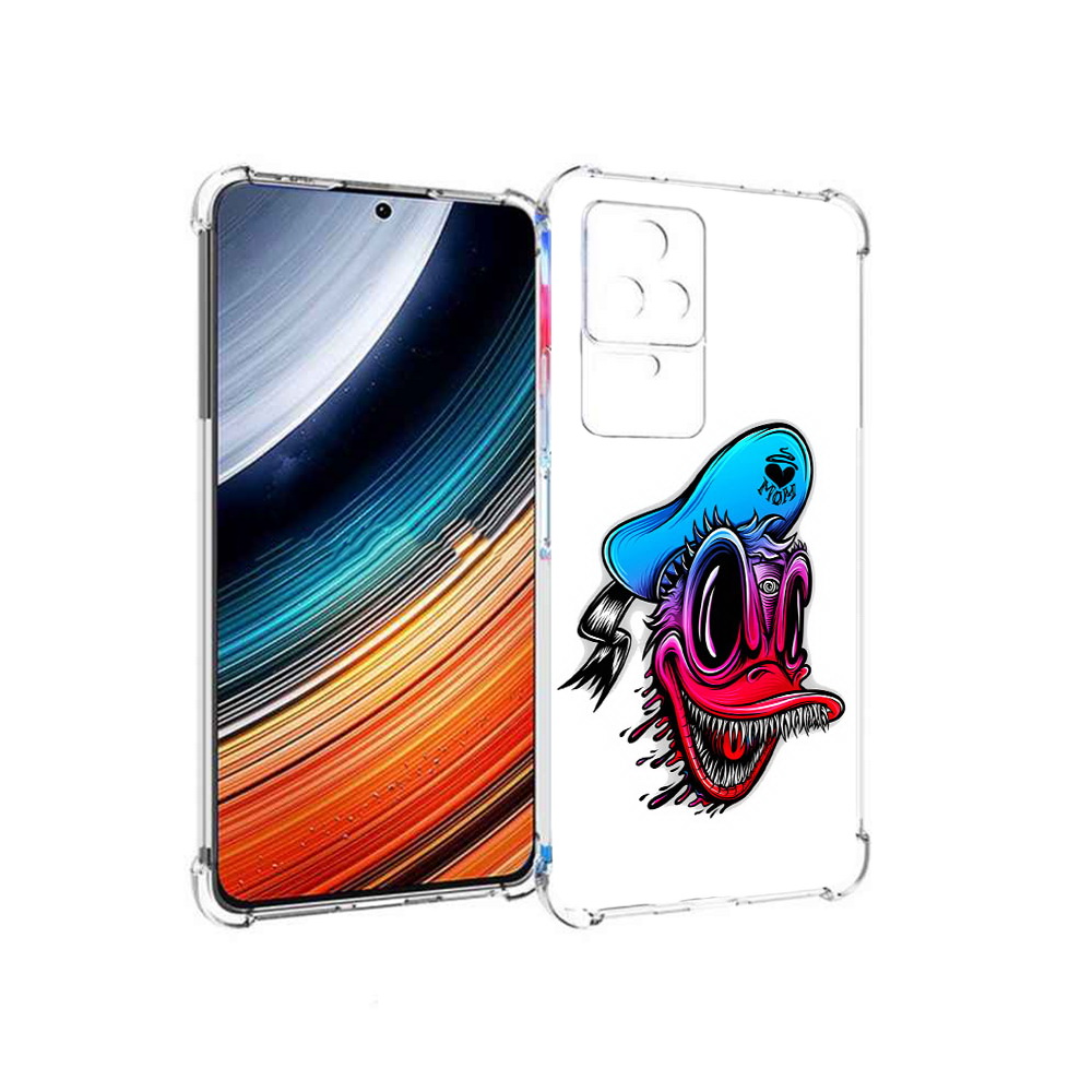 

Чехол MyPads Дональд для Xiaomi Redmi K40S/Poco F4, Прозрачный, Tocco