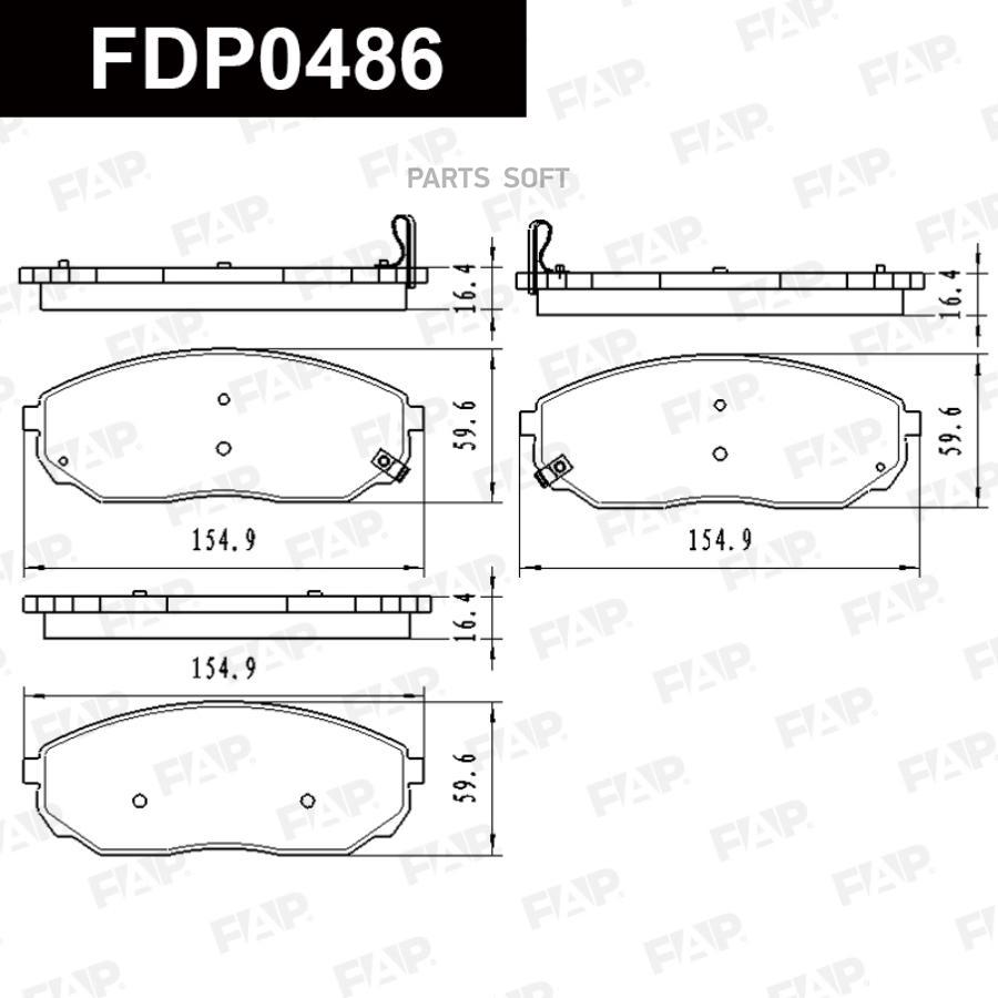 FAP Колодки тормозные дисковые FDP0486