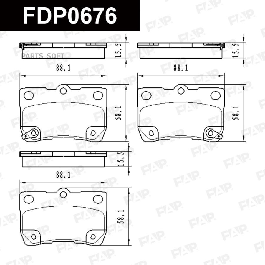 FAP Колодки тормозные дисковые FDP0676