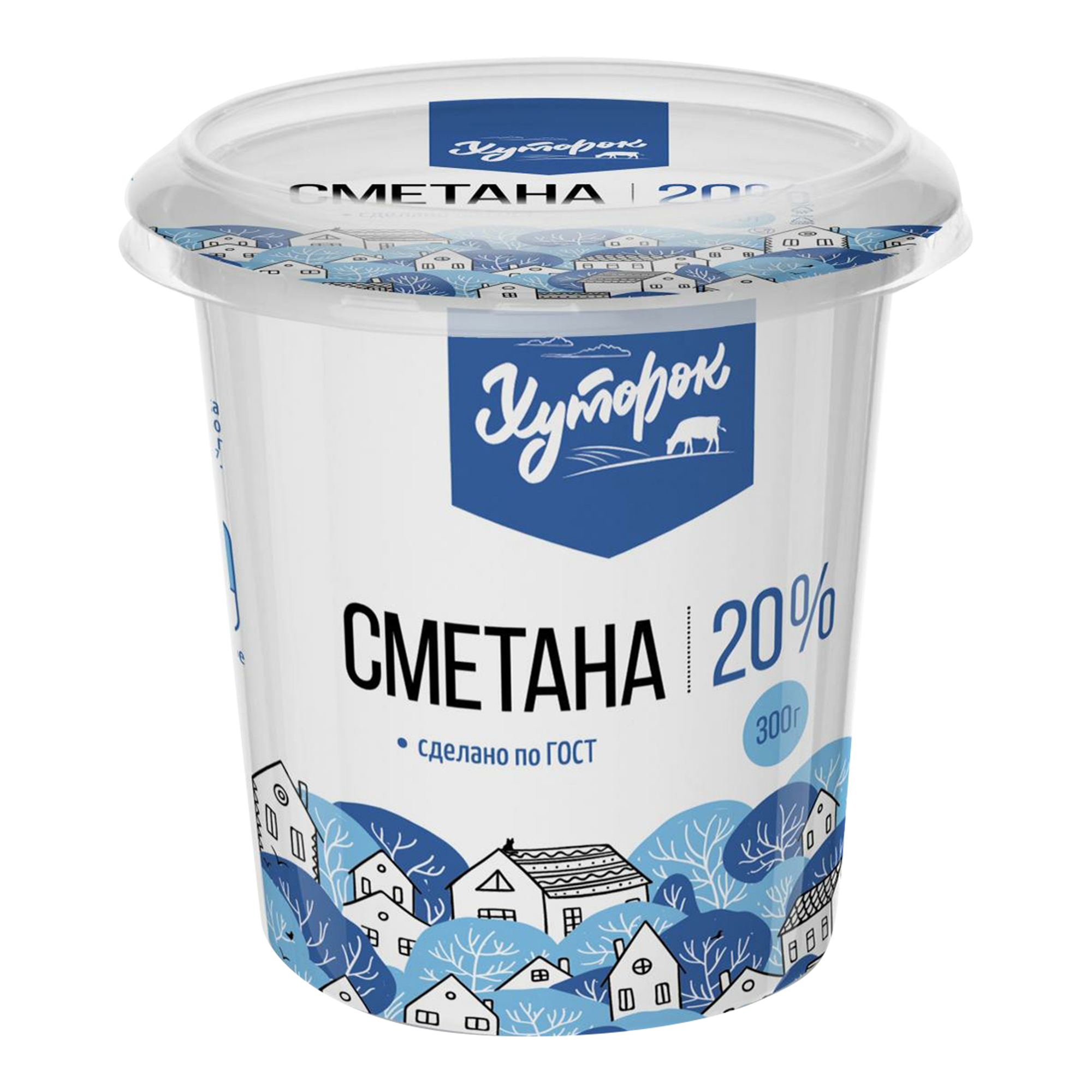 Сметана Хуторок 20% БЗМЖ 300 г