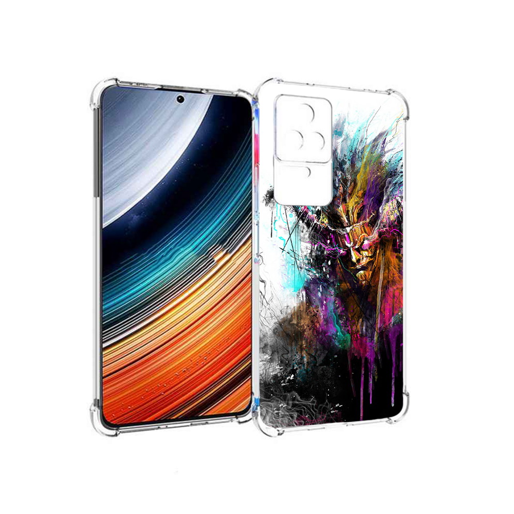 

Чехол MyPads яркий дьявол для Xiaomi Redmi K40S/Poco F4, Прозрачный, Tocco