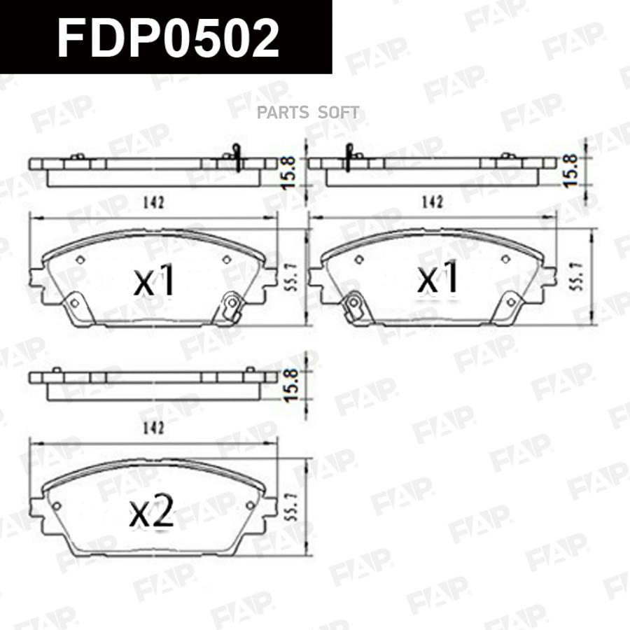 

FAP Колодки тормозные дисковые FDP0502
