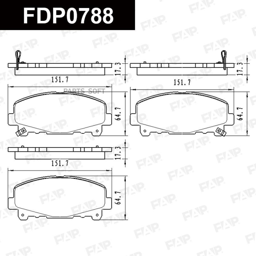 FAP Колодки тормозные дисковые FDP0788