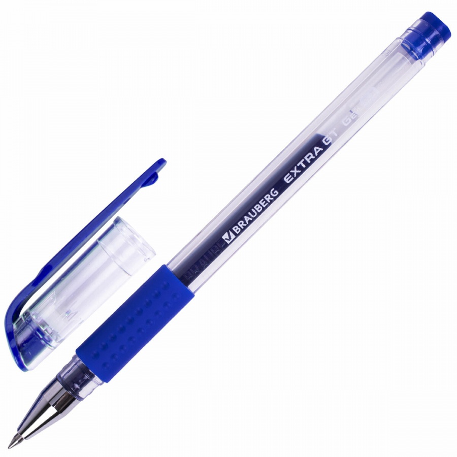 

Ручка гелевая Brauberg "EXTRA GT", синяя, с грипом, стандартный узел 0,5 мм, линия 0,35 мм