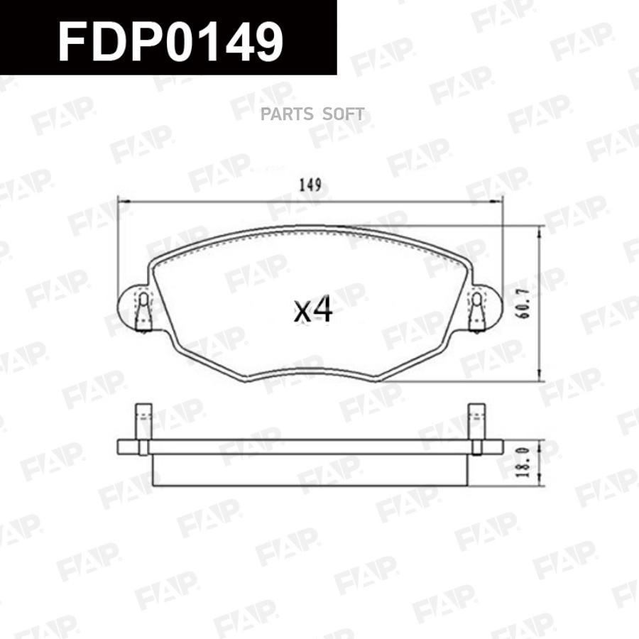 FAP Колодки тормозные дисковые FDP0149