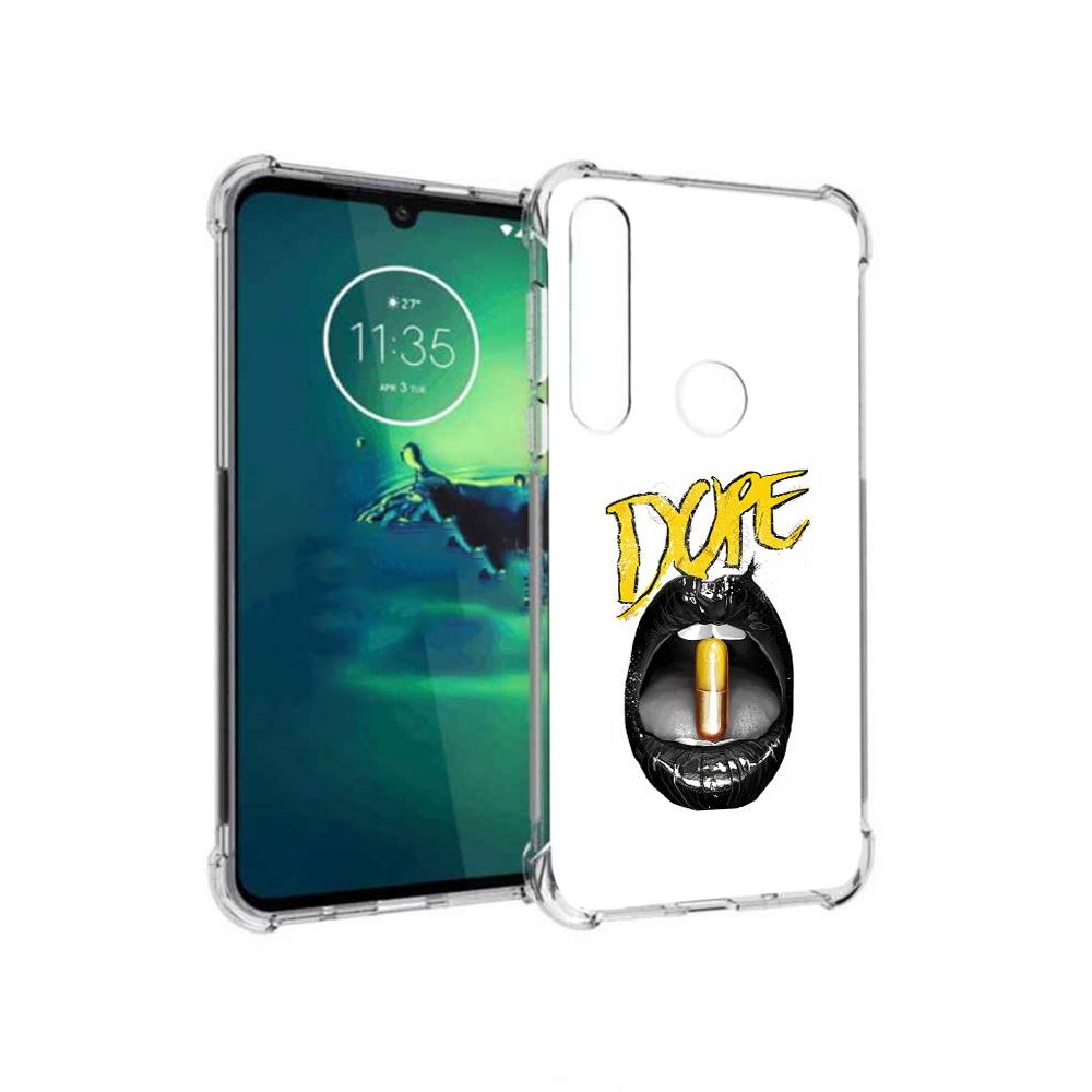 

Чехол MyPads Tocco для Motorola Moto G8 Plus губы (PT227062.344.303), Прозрачный, Tocco