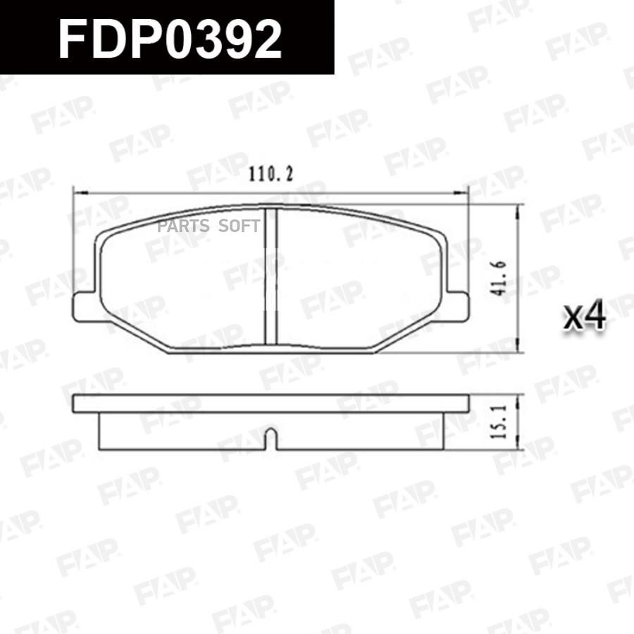 

FAP Колодки тормозные дисковые FDP0392