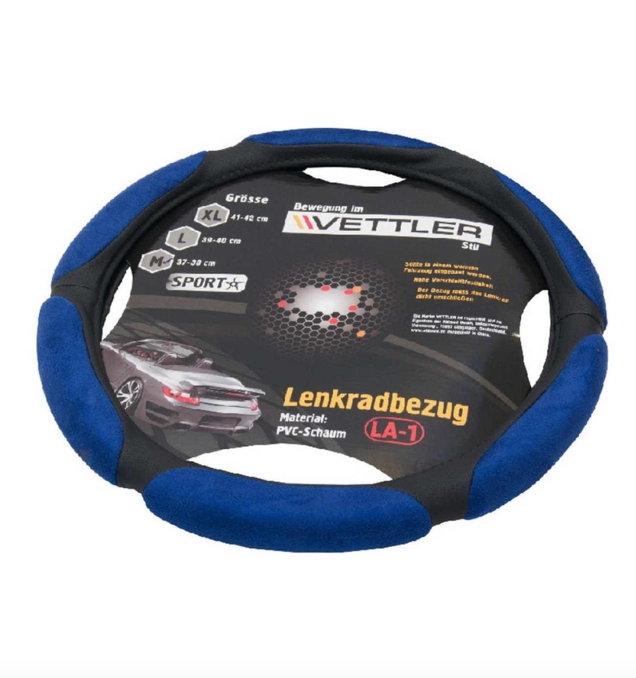 

VETTLER Оплетка на руль M 37-38 см. (2108-15, иномарки) PVC (6 подушек) Голубой VETTLER SP