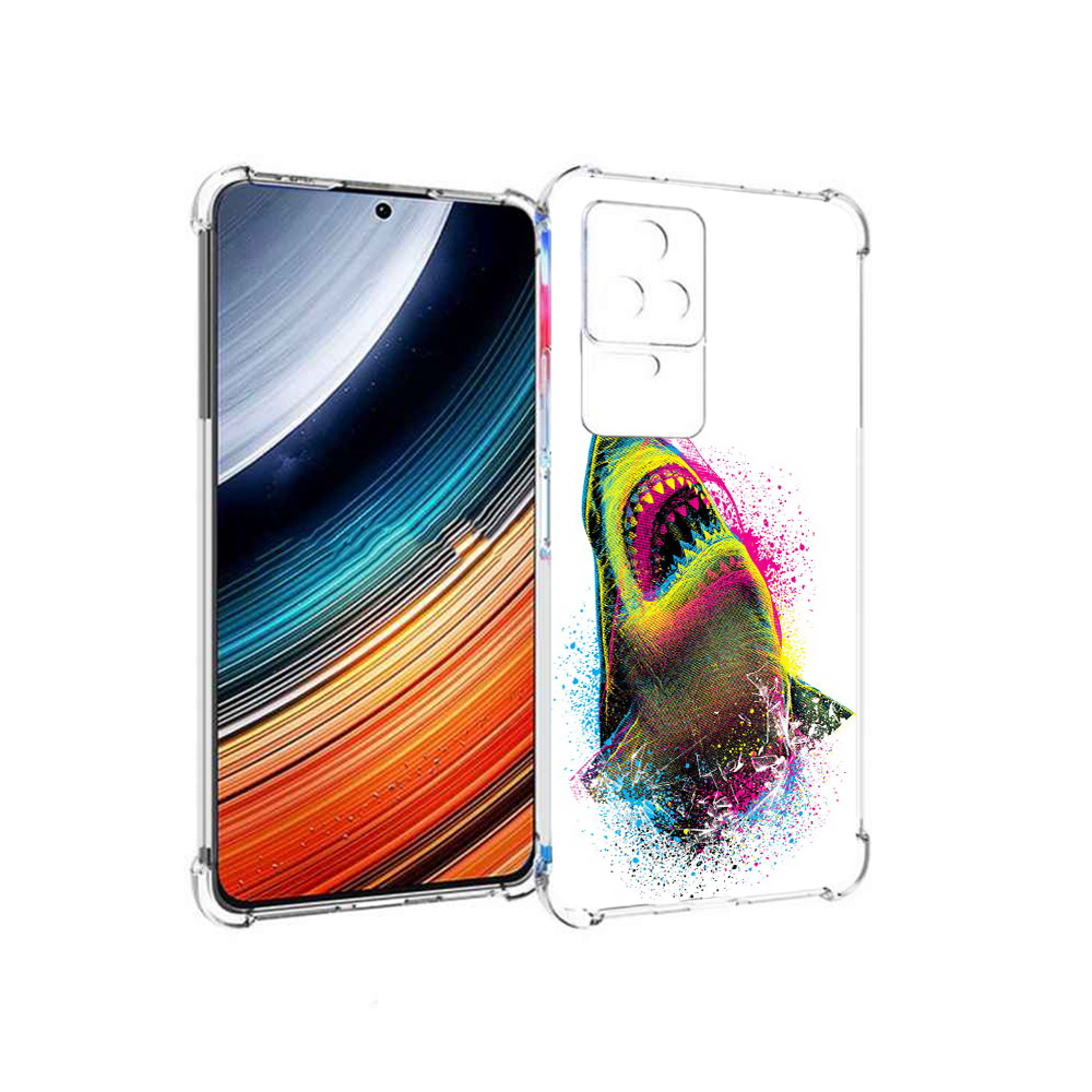 

Чехол MyPads челюсти-2 для Xiaomi Redmi K40S/Poco F4, Прозрачный, Tocco