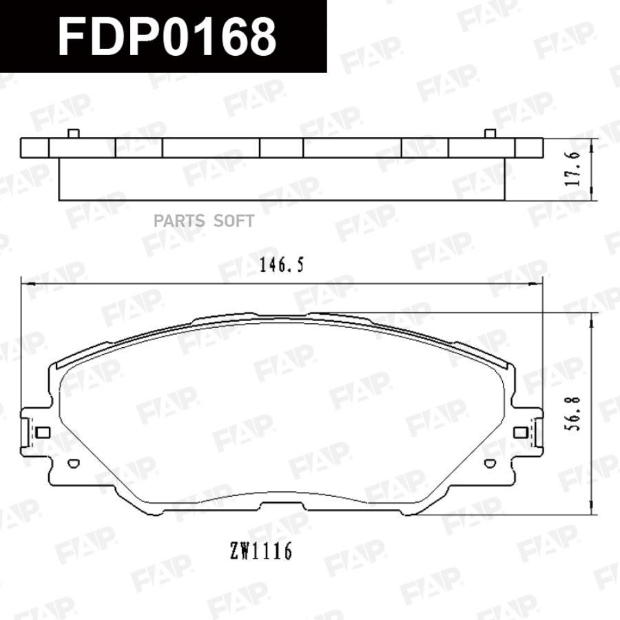 FAP Колодки тормозные дисковые FDP0168