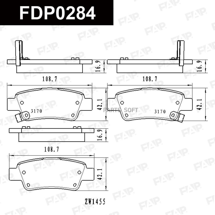 

FAP Колодки тормозные дисковые FDP0284