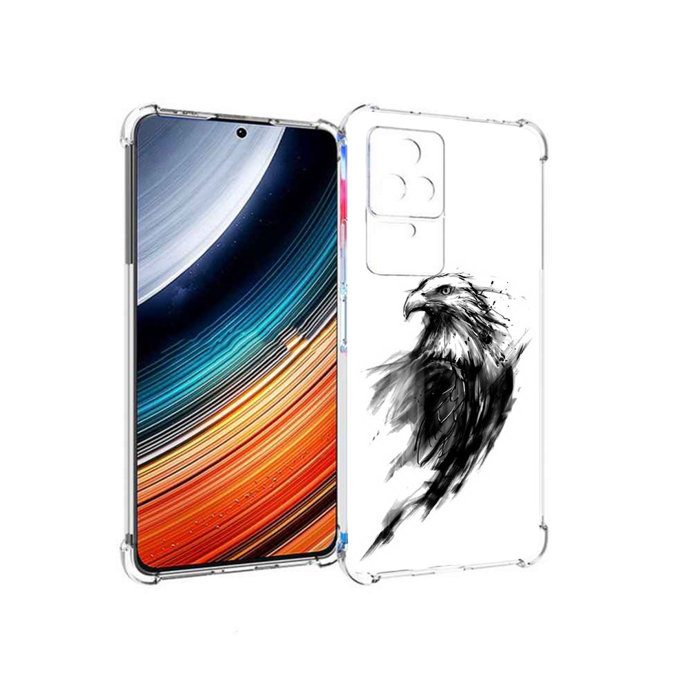 

Чехол MyPads чб птица для Xiaomi Redmi K40S/Poco F4, Прозрачный, Tocco