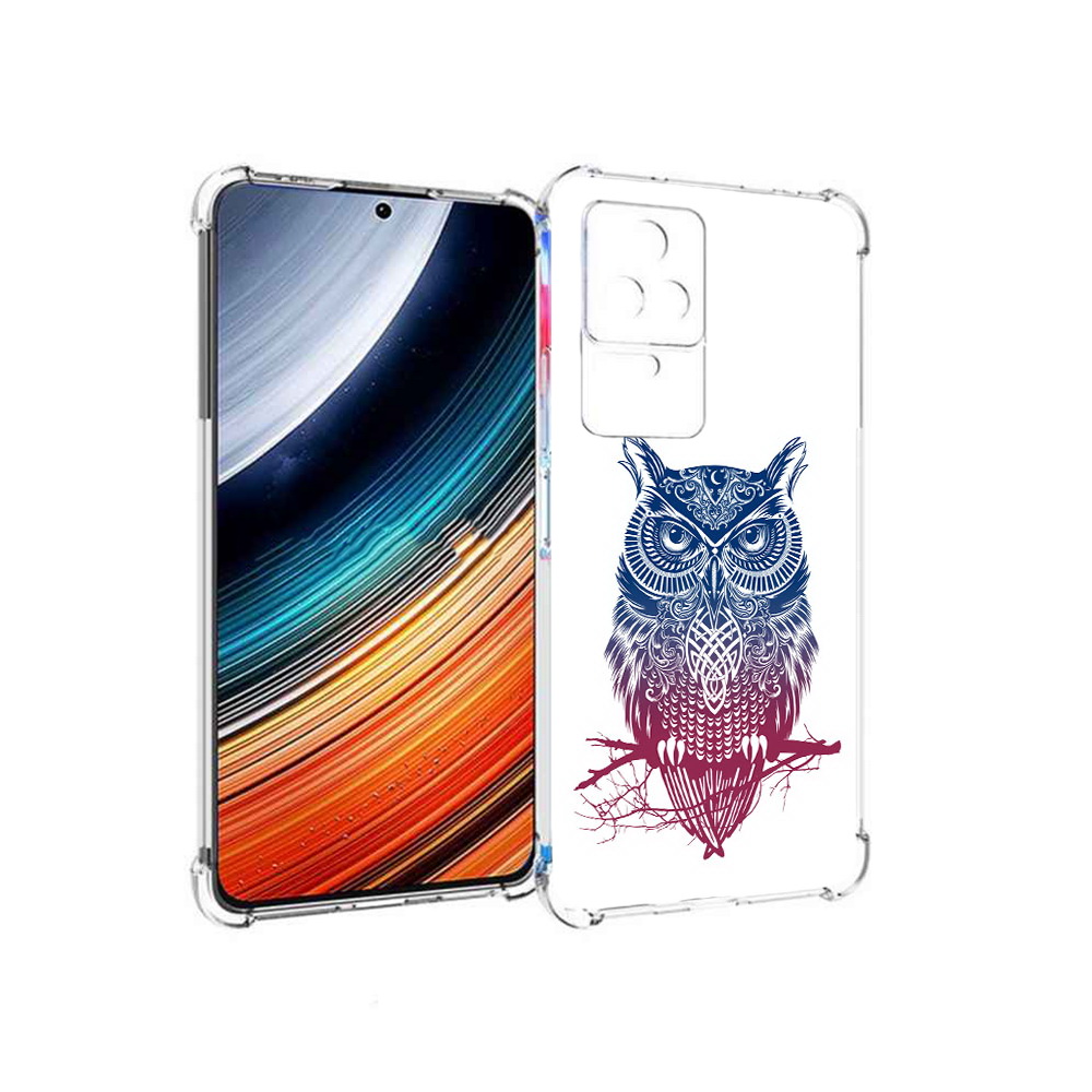 

Чехол MyPads хиппи сова для Xiaomi Redmi K40S/Poco F4, Прозрачный, Tocco
