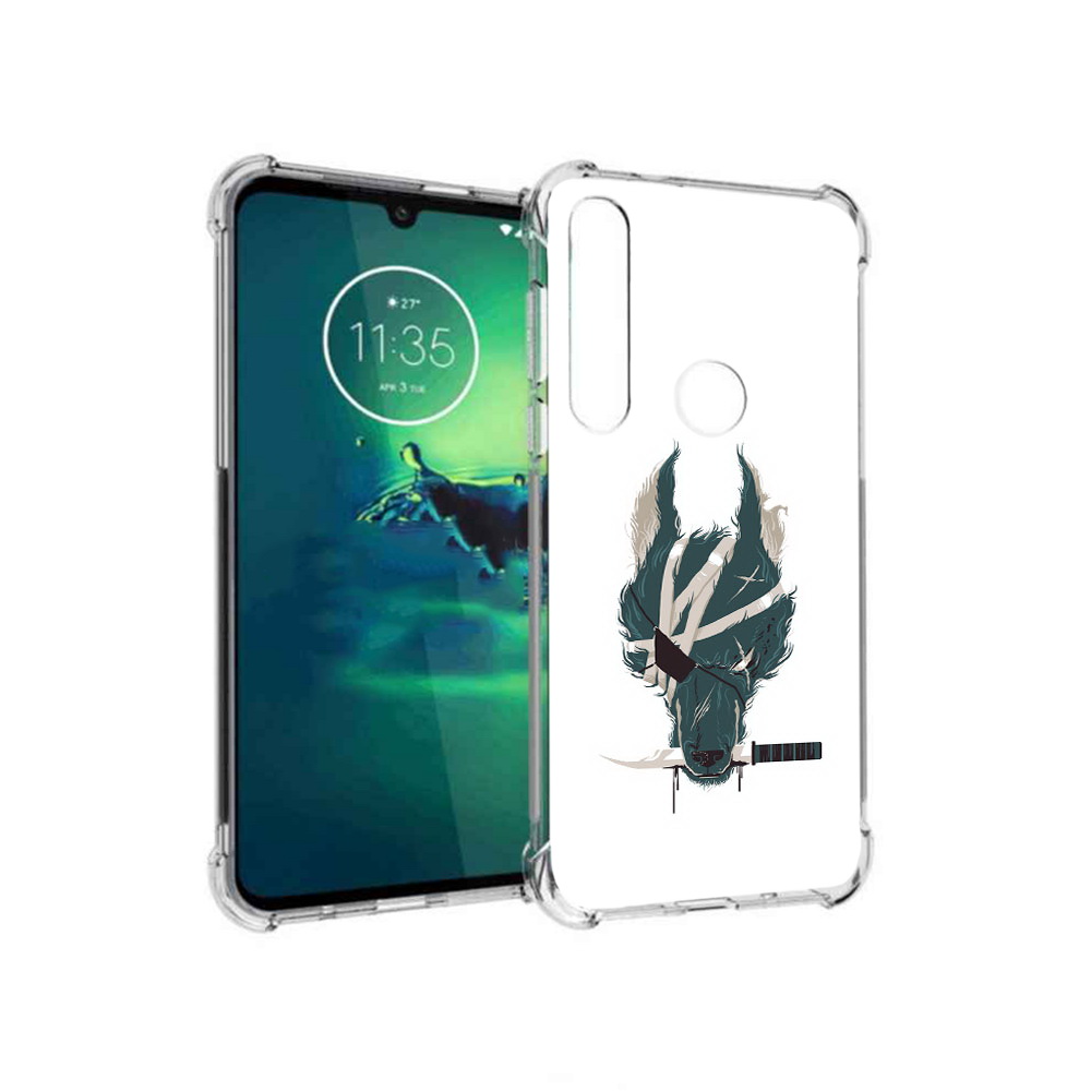 

Чехол MyPads Tocco для Motorola Moto G8 Plus волк-разбойник (PT227062.344.271), Прозрачный, Tocco