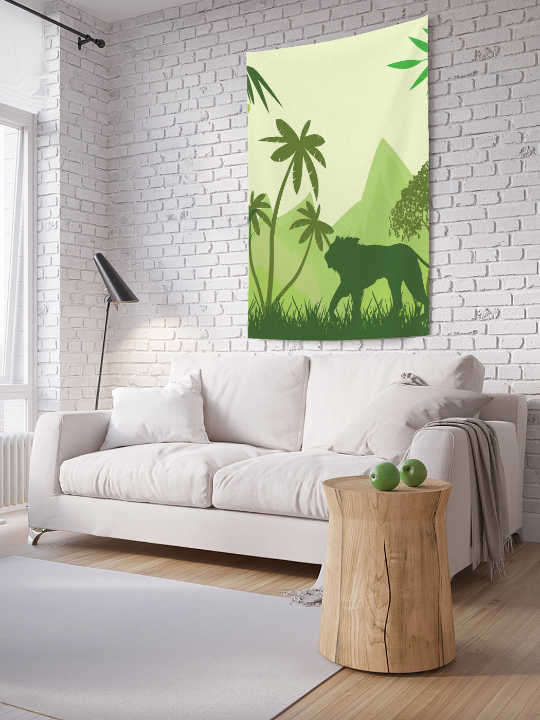 

Вертикальное фотопанно на стену JoyArty Лев в джунглях 100x150 см, Лев в джунглях