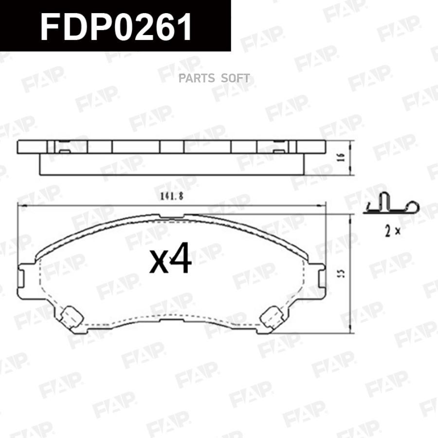 FAP Колодки тормозные дисковые FDP0261