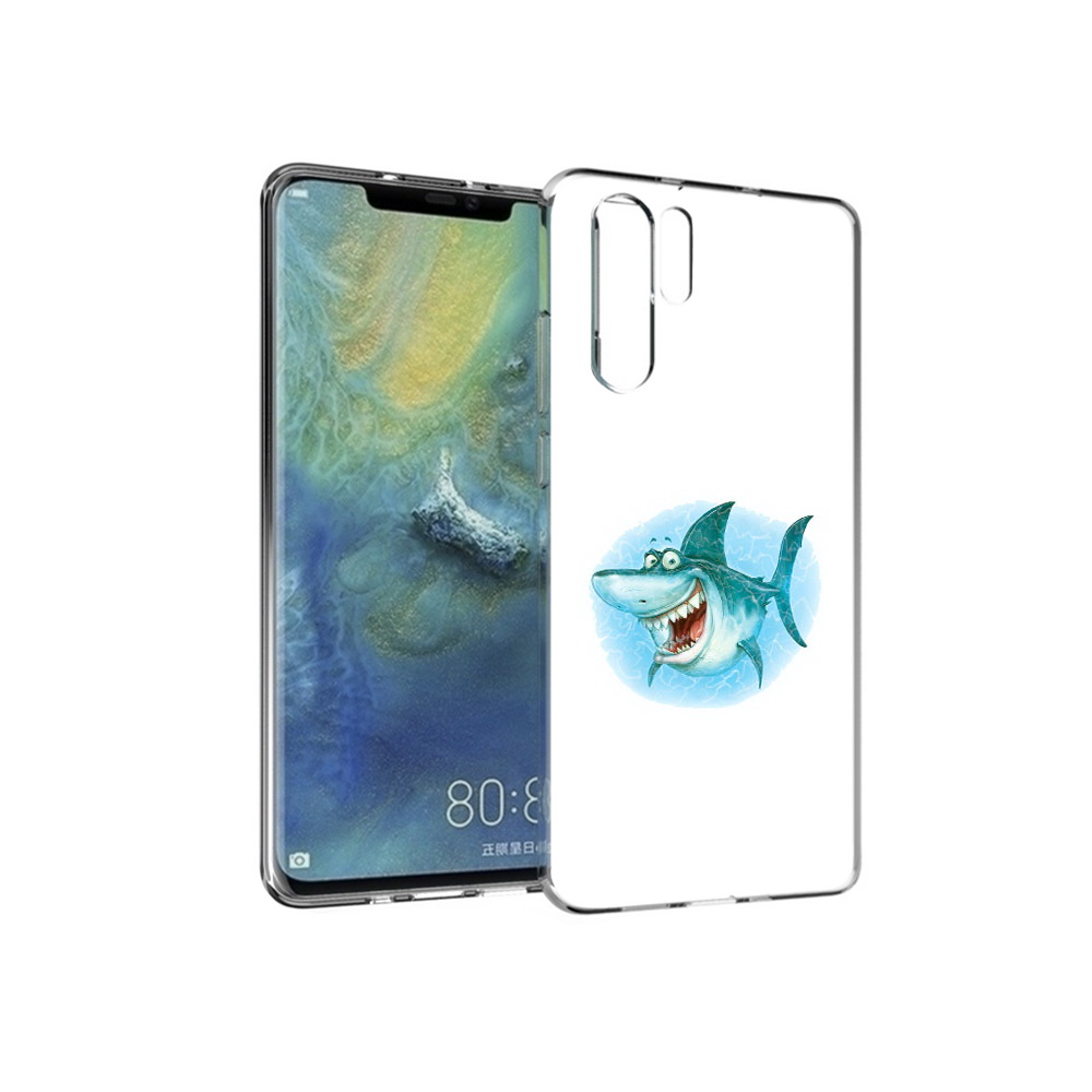 

Чехол MyPads Tocco для Huawei P30 Pro веселая акула, Прозрачный, Tocco