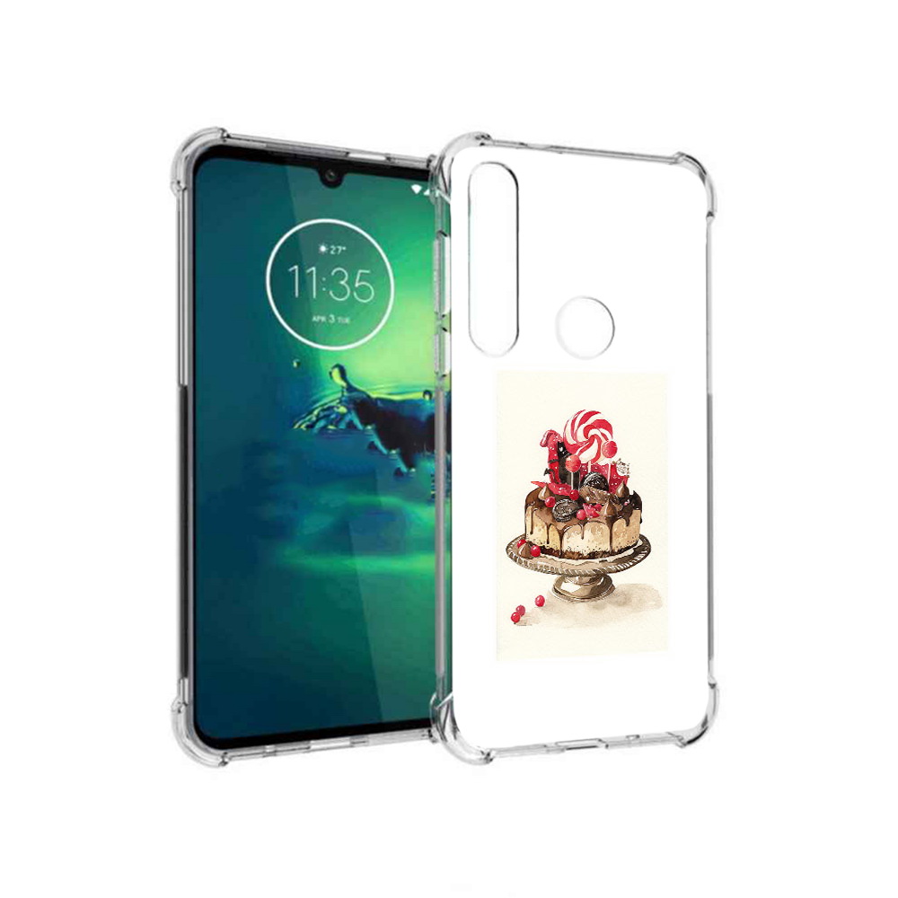 

Чехол MyPads Tocco для Motorola Moto G8 Plus вкусный торт (PT227062.344.262), Прозрачный, Tocco