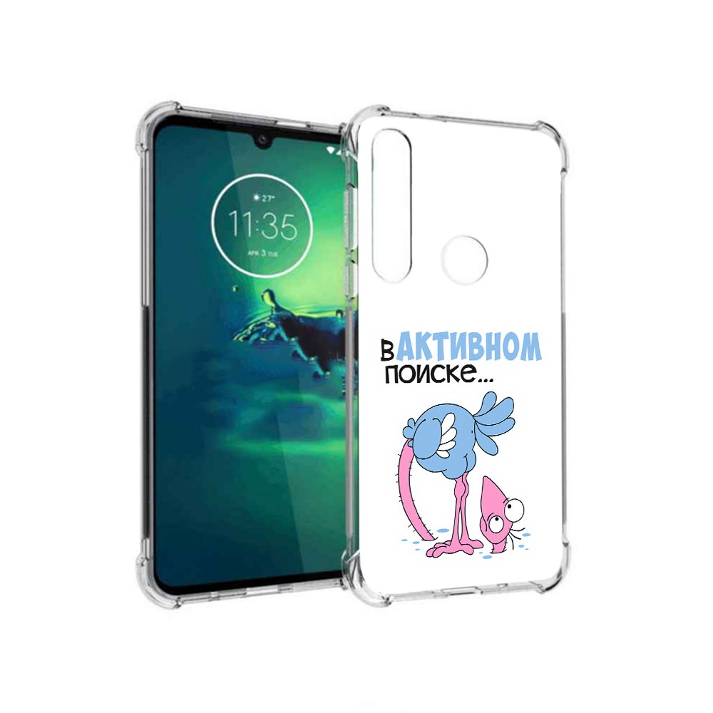 

Чехол MyPads Tocco для Motorola Moto G8 Plus в активном поиске (PT227062.344.255), Прозрачный, Tocco