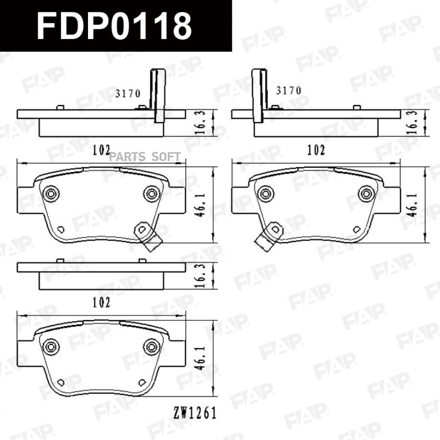 FAP Колодки тормозные дисковые FDP0118