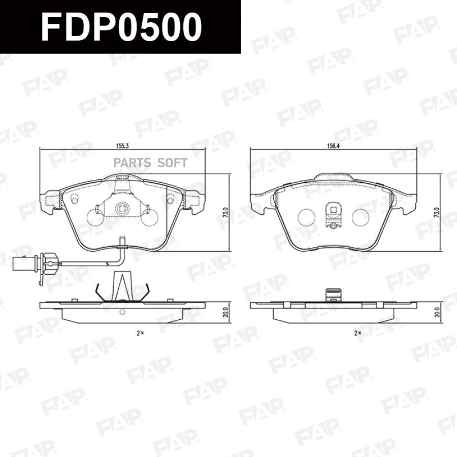 FAP Колодки тормозные дисковые FDP0500