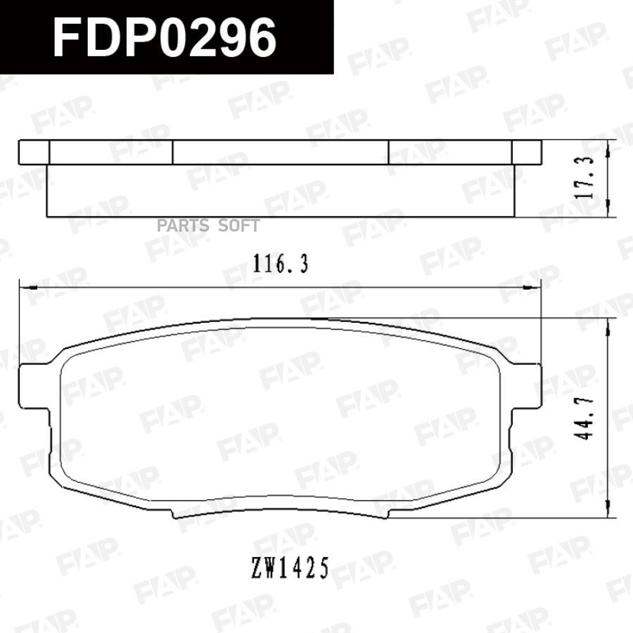 FAP Колодки тормозные дисковые FDP0296