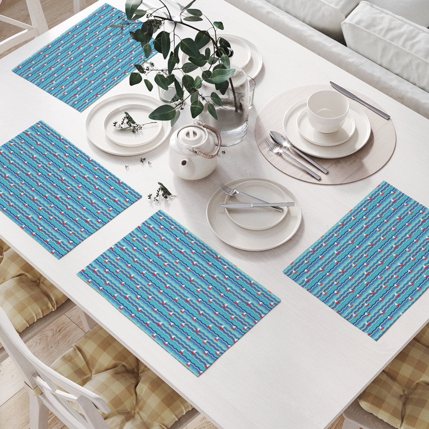 

Комплект салфеток JoyArty "Кораблики на волнах" (32х46 см, 4 шт.), Кораблики на волнах