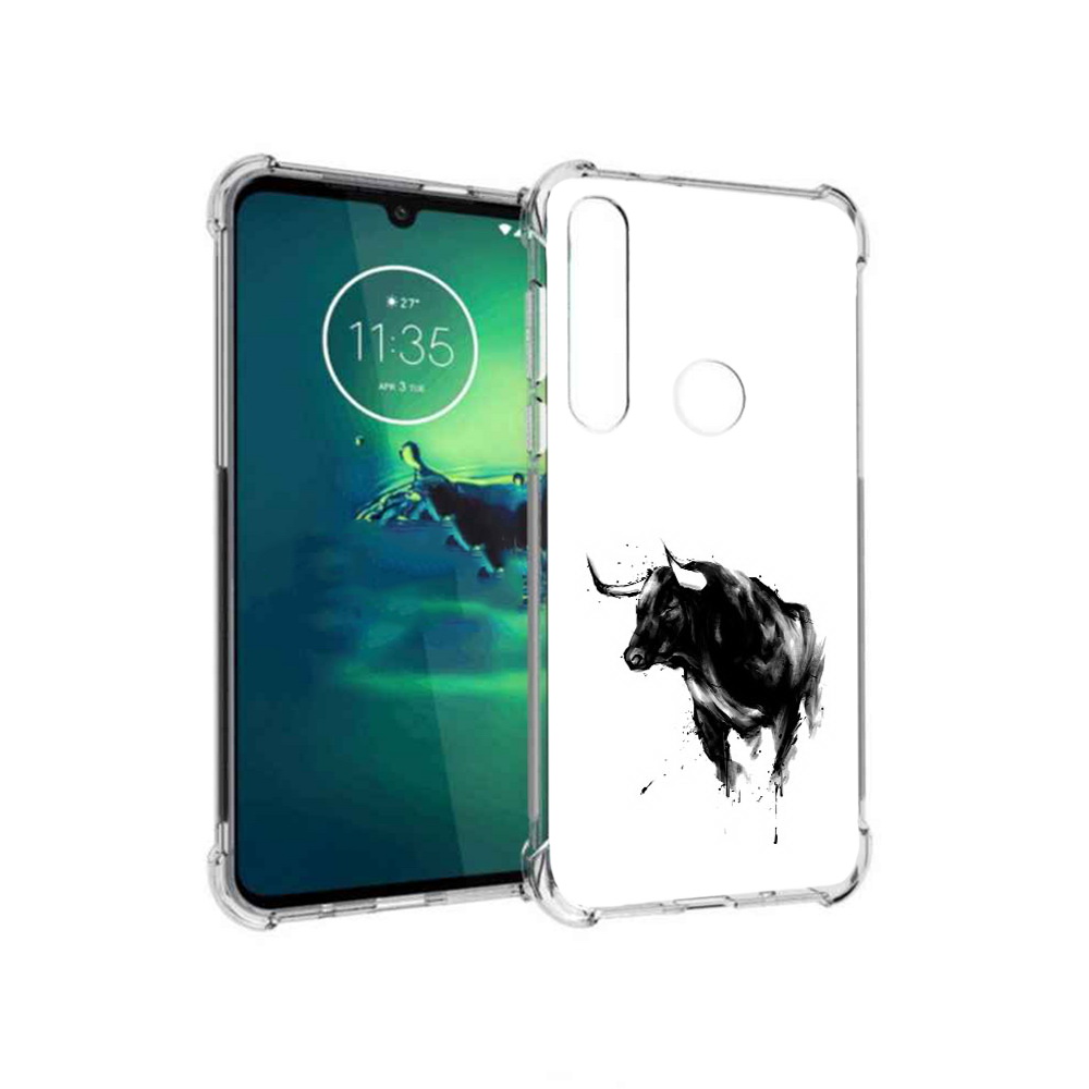 

Чехол MyPads Tocco для Motorola Moto G8 Plus бык (PT227062.344.254), Прозрачный, Tocco
