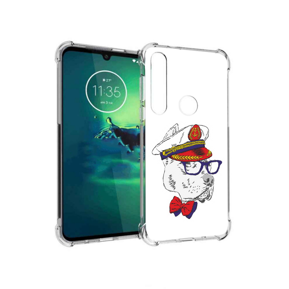 

Чехол MyPads Tocco для Motorola Moto G8 Plus бульдог (PT227062.344.251), Прозрачный, Tocco