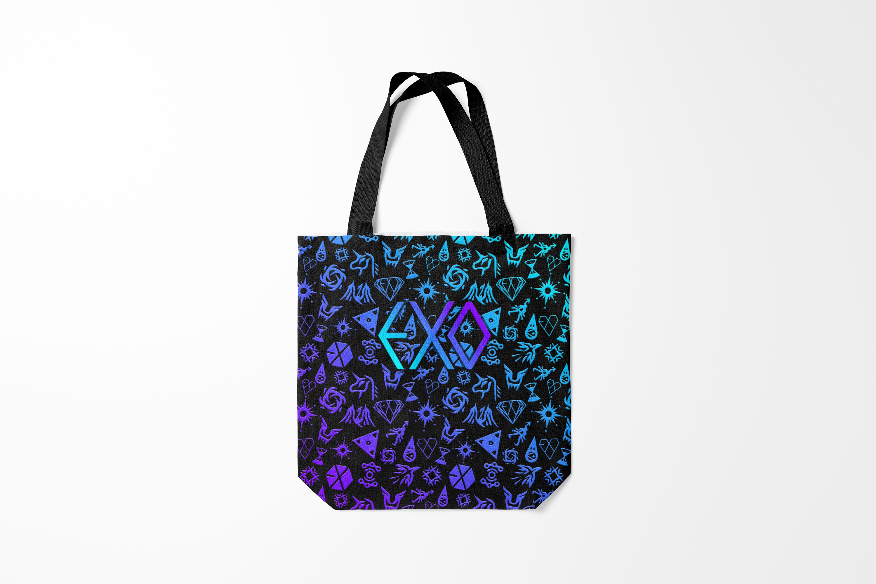 

Сумка шoппер унисекс Burnettie Exo LogoBombing, черный, Exo LogoBombing