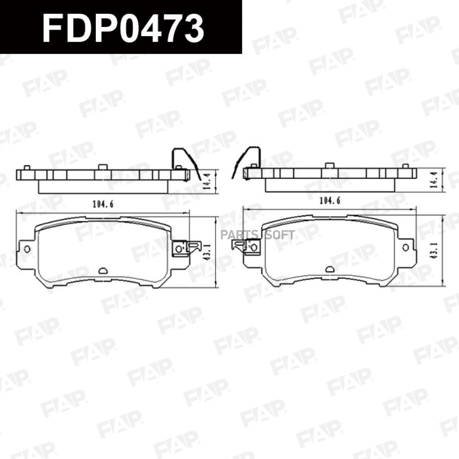 FAP Колодки тормозные дисковые FDP0473