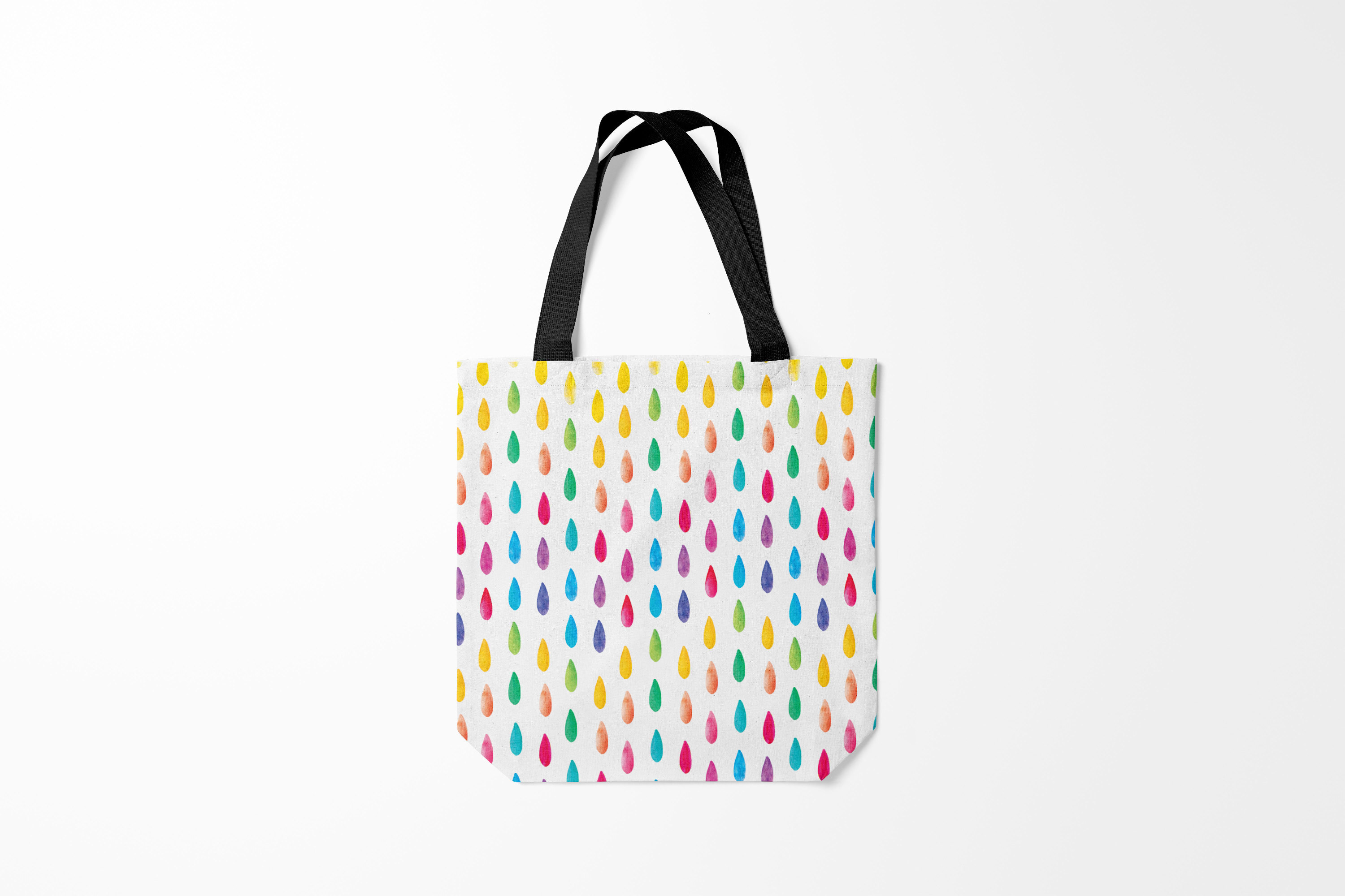 

Сумка шoппер унисекс Burnettie Rainbow Акварельные капли, белый, Rainbow Акварельные капли