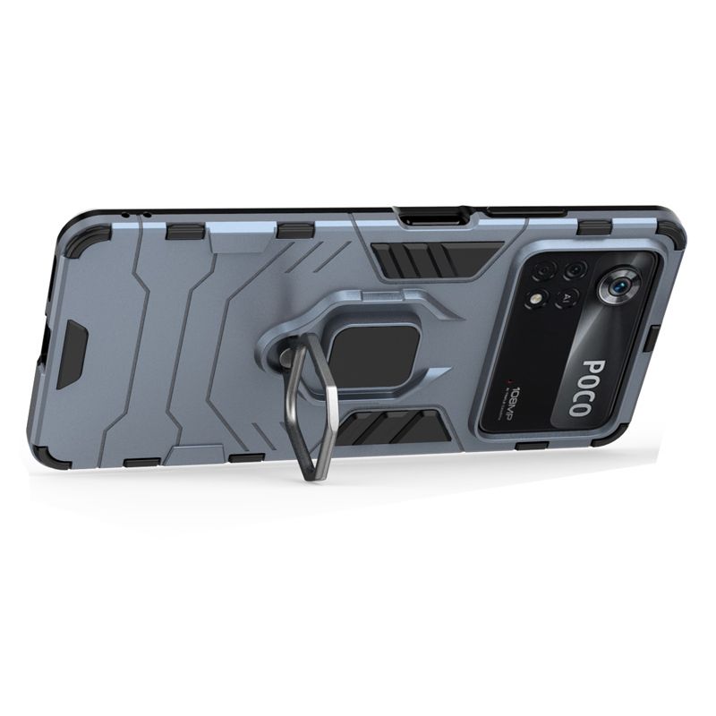 

Чехол с кольцом Panther Case для Xiaomi Poco X4 Pro 5G синий