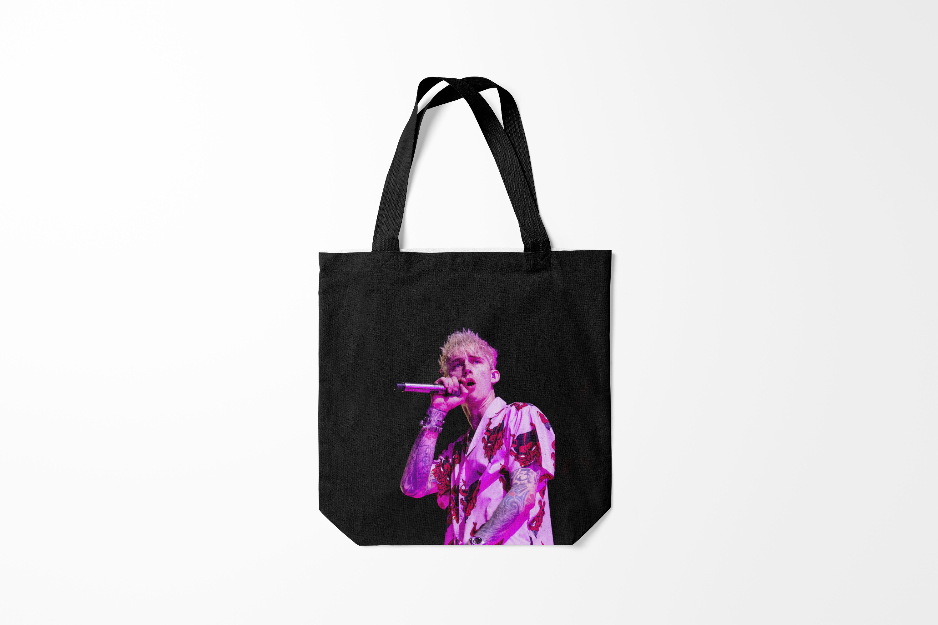 

Сумка шoппер унисекс Burnettie Machine Gun Kelly МГК на концерте, черный, Machine Gun Kelly МГК на концерте