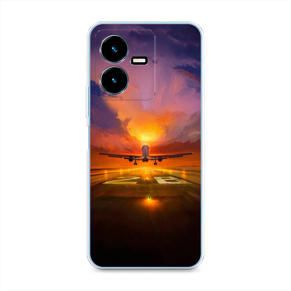 

Чехол для Vivo Y22 "Самолет на посадке", Оранжевый;синий, 267550-6