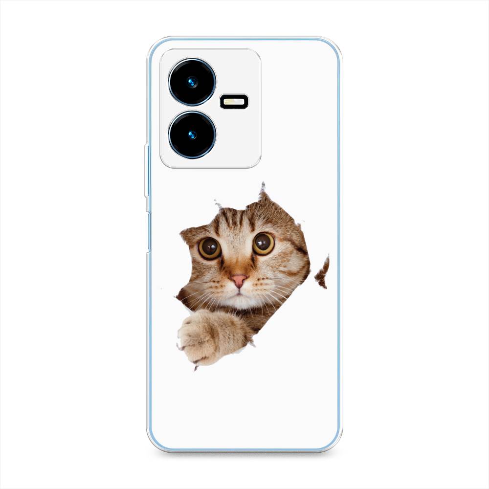 

Чехол для Vivo Y22 "Кот и бумага", Белый;коричневый, 267550-1