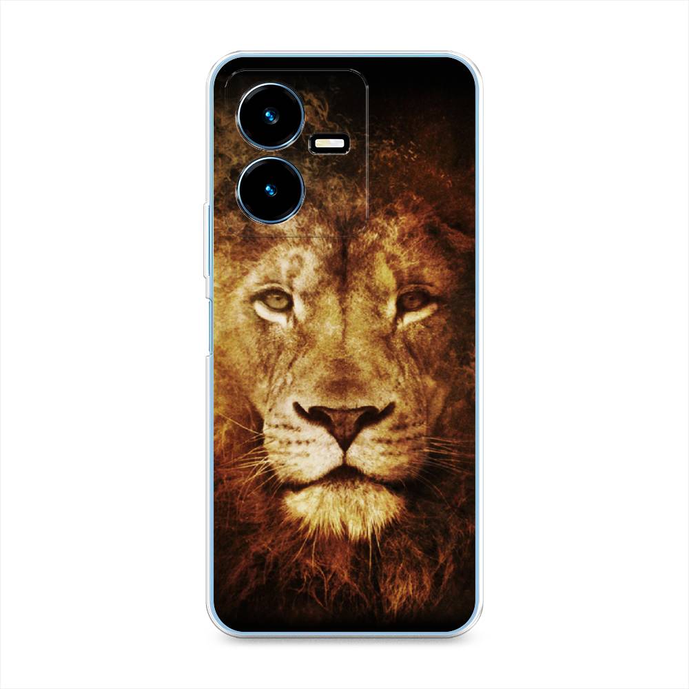 

Чехол для Vivo Y22 "Лев", Черный;коричневый;желтый, 267550-6