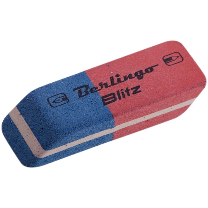 

Ластик Berlingo Blitz, скошенный, комбинированный, натуральный каучук, 42х14х8 мм