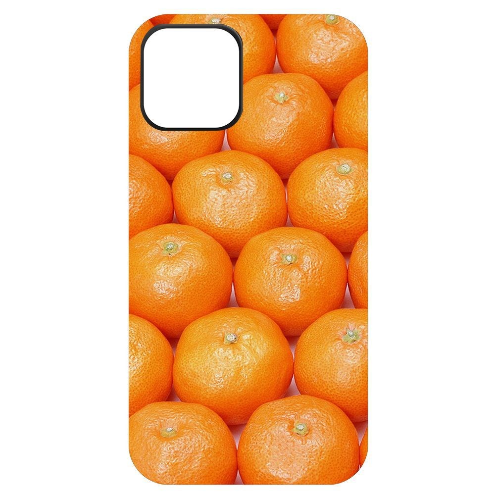 

Чехол-накладка Krutoff Софт Кейс Мандаринки для iPhone 12 mini черный