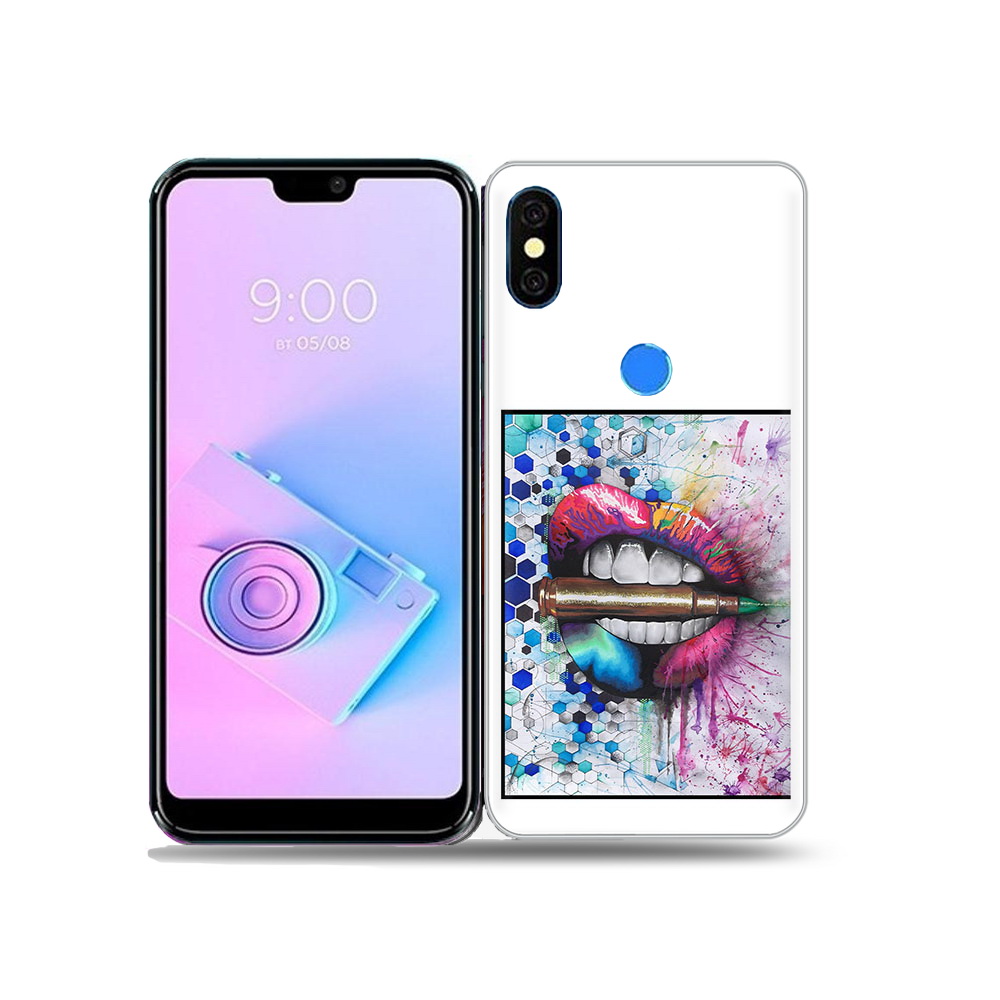 

Чехол MyPads Tocco для BQ 5731L разноцветные губы с пулей, Прозрачный, Tocco
