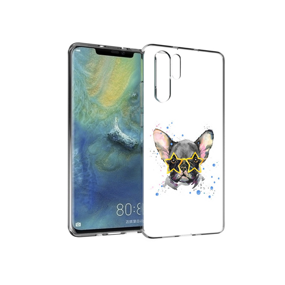 

Чехол MyPads Tocco для Huawei P30 Pro буля в очках, Прозрачный, Tocco