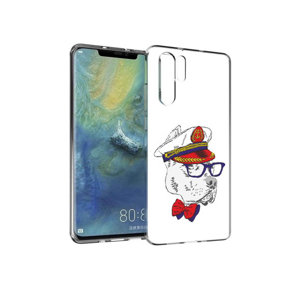 

Чехол MyPads Tocco для Huawei P30 Pro бульдог, Прозрачный, Tocco