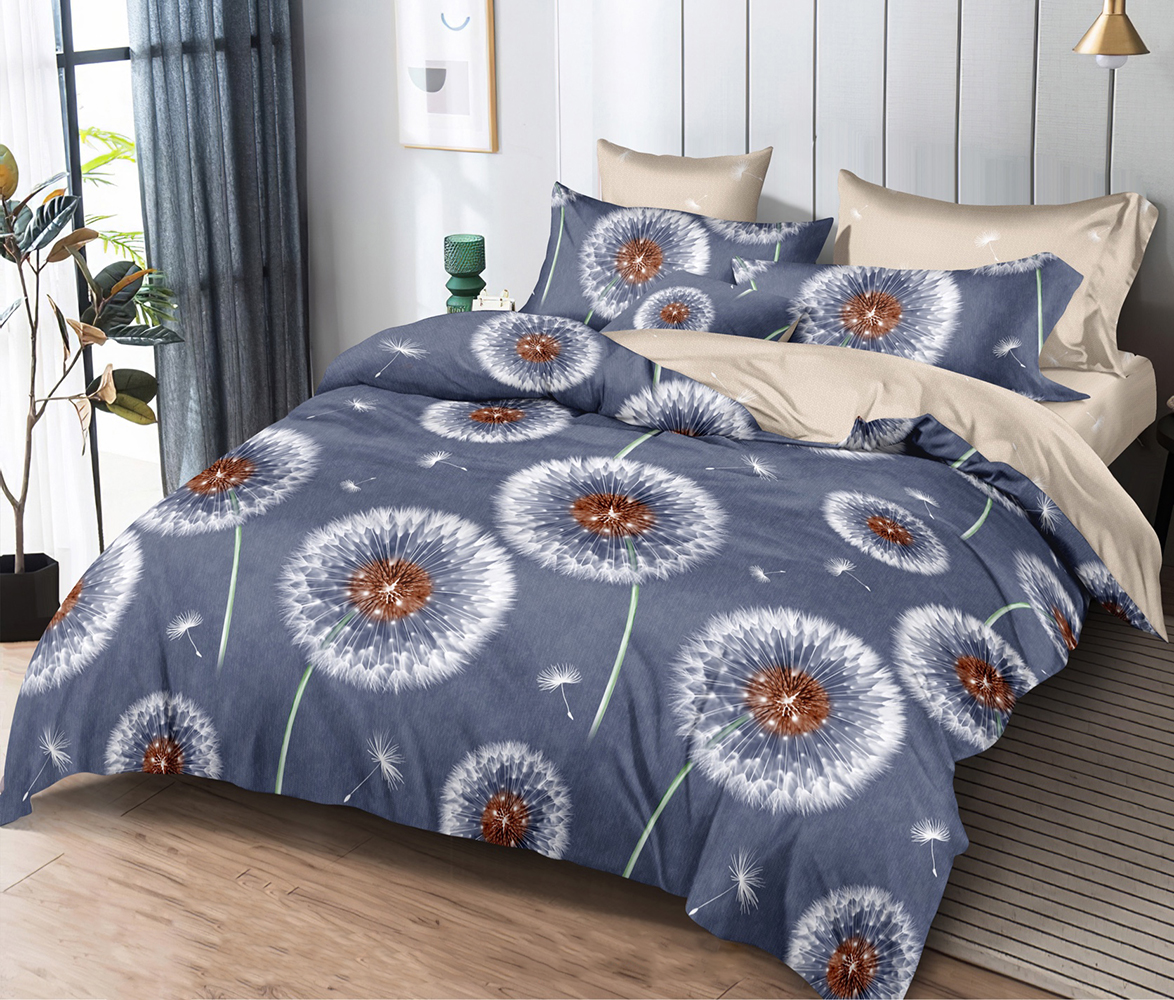 

Пододеяльник Mercury Home Луговые одуванчики 2 СП 180x220 Поплин, Луговые одуванчики