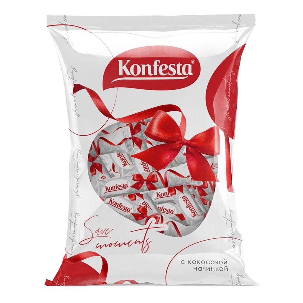 

Конфеты Konfesta с кокосовой начинкой