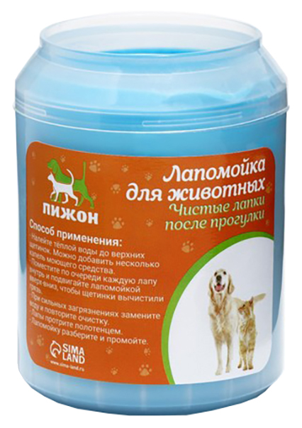 

Лапомойка Пижон Симпл, размер S, 7 х 7 х 9,5 см, голубая, Голубой