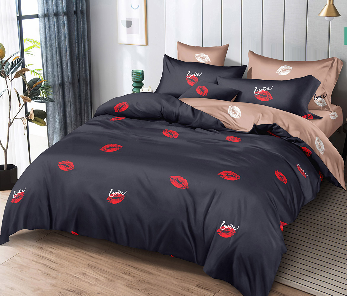 

Пододеяльник Mercury Home Поцелуйчики 2 СП 180x220 Поплин, Поцелуйчики
